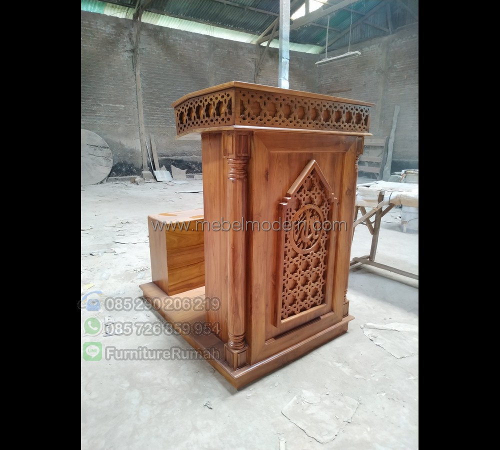 Furniture Stock Podium Kayu Jati Minimalis MM PM 522